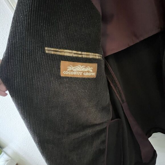 Coconut Grove Brown Corduroy Dress Coat Sport Coat Blazer Cotton Men's Size 46R - Picture 7 of 13